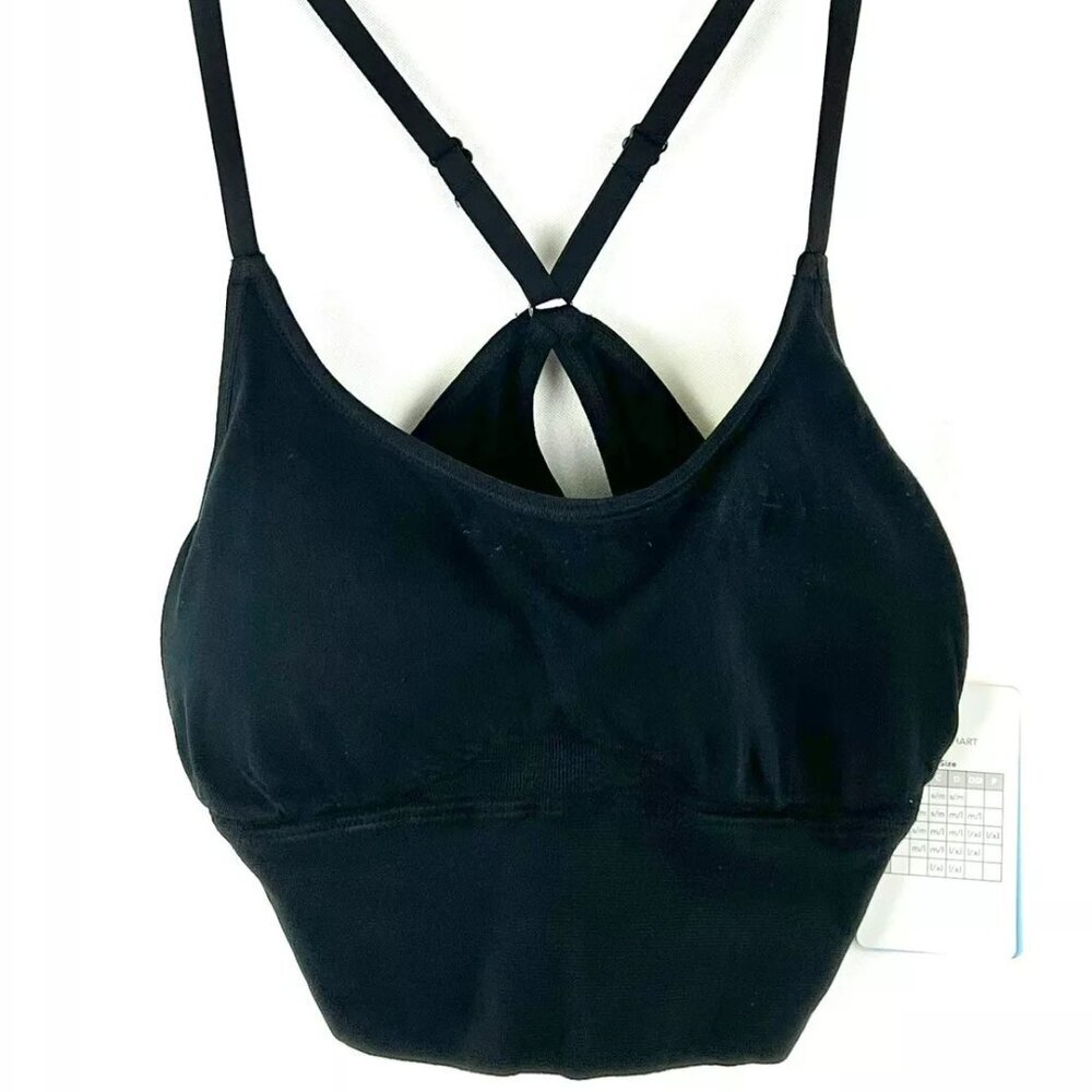 Yummie Women’s Black Padded Stretchy Bra Size Small/Medium